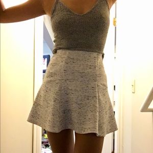 marble grey stretchy skater skirt
